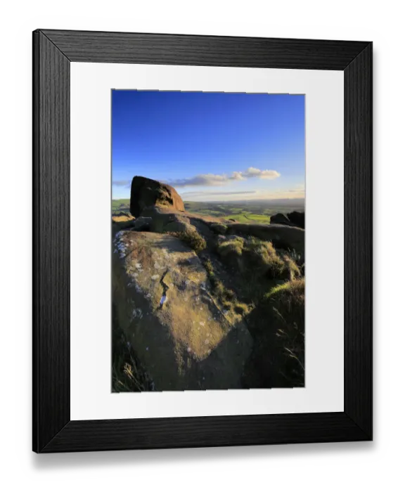Framed Print : Sunset over the Ramshaw Rocks