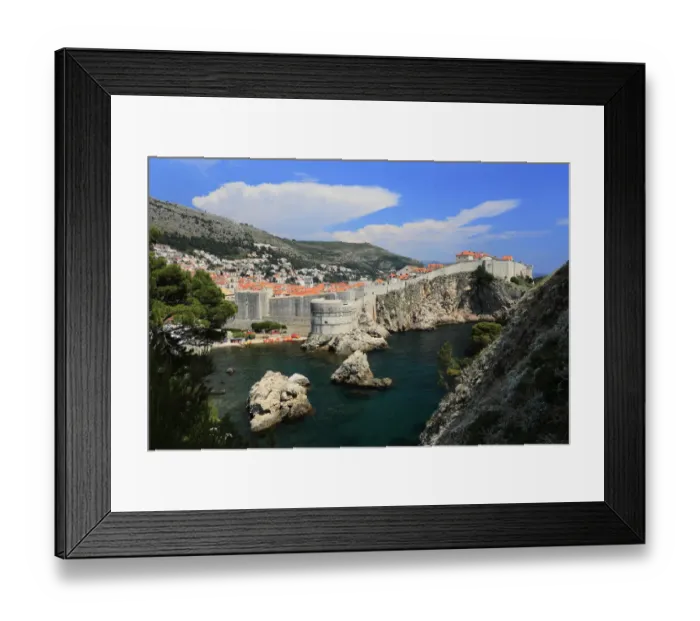 Framed Print : Dubrovnik. Summer view over Fort Bokar, Dubrovnik