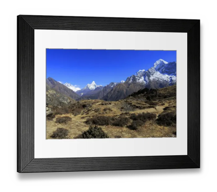 Framed Print : Snow Capped mountains Everest base camp trek Framed Print : Snow Capped mountains Everest base camp trek