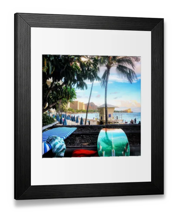 Framed Print : Waikiki beach Framed Print : Waikiki beach