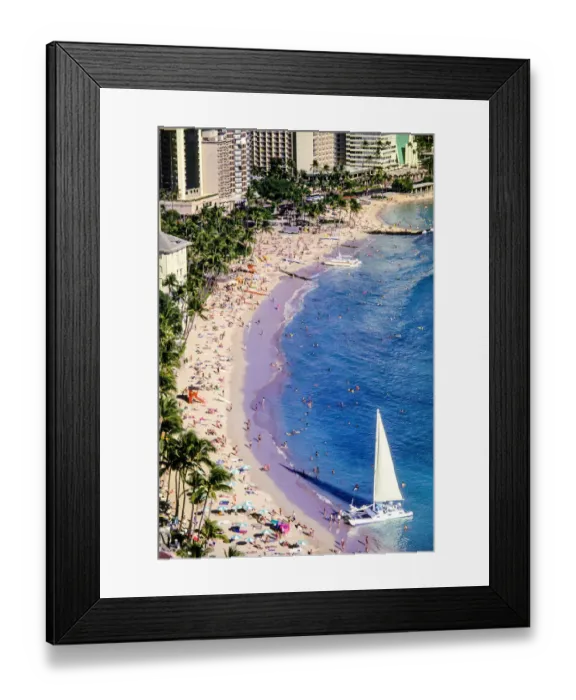 Framed Print : Waikiki Beach Framed Print : Waikiki Beach