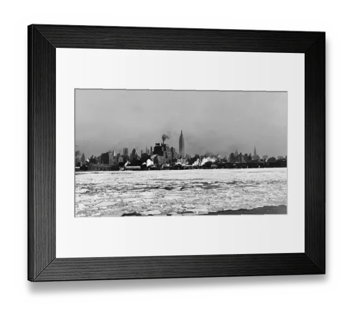 Framed Print : 1930s New York City Skyline Winter View Framed Print : 1930s New York City Skyline Winter View