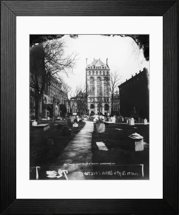 Framed Print : Trinity Church, Lower Manhattan, circa 1905 Framed Print : Trinity Church, Lower Manhattan, circa 1905