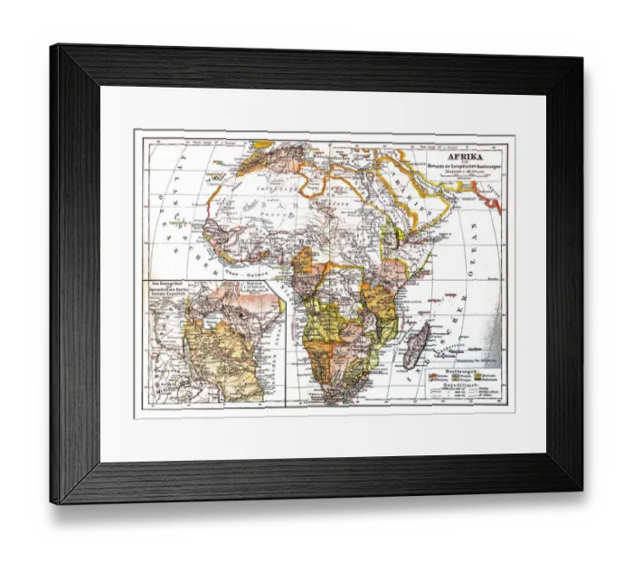 Framed Print : Africa on the overview of the European possessions Framed Print : Africa on the overview of the European possessions