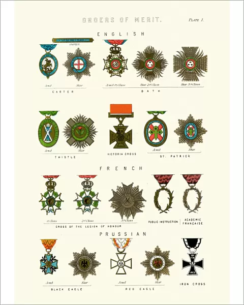 Victorian medals, Orders of Merit, 19th Century
