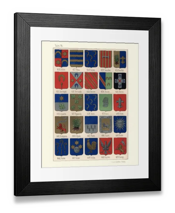 Framed Print : Heraldry, Coats of Arms of Spain Framed Print : Heraldry, Coats of Arms of Spain
