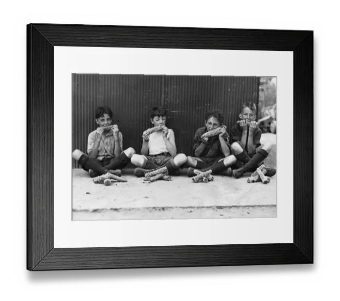 Framed Print : Boy Scout Corn-Eating Championship