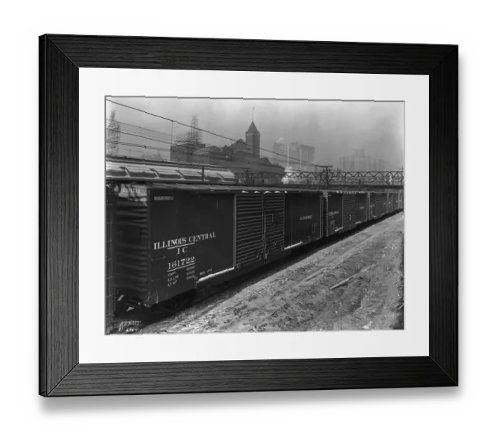 Framed Print : Chicago Freight Train Framed Print : Chicago Freight Train
