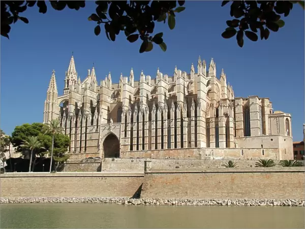 Palma Cathedral, --La Seu--, Paseo Maritimo, Palma de Mallorca, Majorca, Balearic Islands