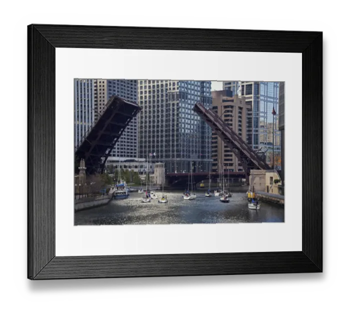 Framed Print : Michigan Avenue bridge, Chicago, Illinois Framed Print : Michigan Avenue bridge, Chicago, Illinois