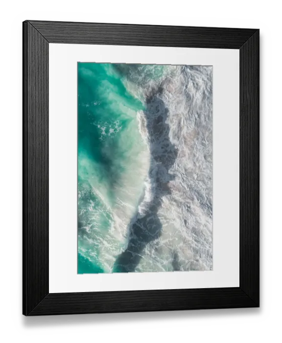 Framed Print : Aerial image of crashing ocean wave, Barbados Framed Print : Aerial image of crashing ocean wave, Barbados