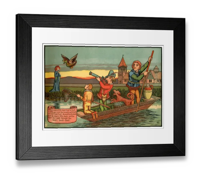 Framed Print : There Was a Little Man and He Had a Little Gun - Victorian nursery rhyme illustration Framed Print : There Was a Little Man and He Had a Little Gun - Victorian nursery rhyme illustration