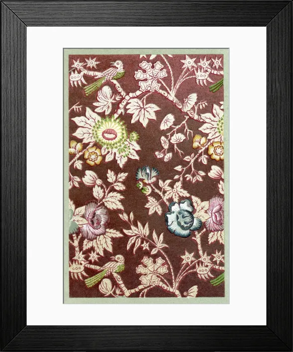 Framed Print : Ornamental textileBird Pattern - 17th Century Framed Print : Ornamental textileBird Pattern - 17th Century
