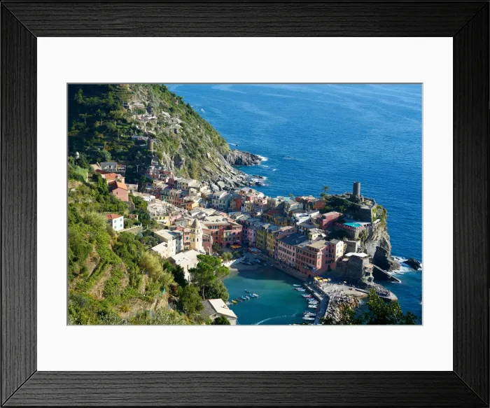 Framed Print : Aerial view of Vernazza / cinque terre Framed Print : Aerial view of Vernazza / cinque terre