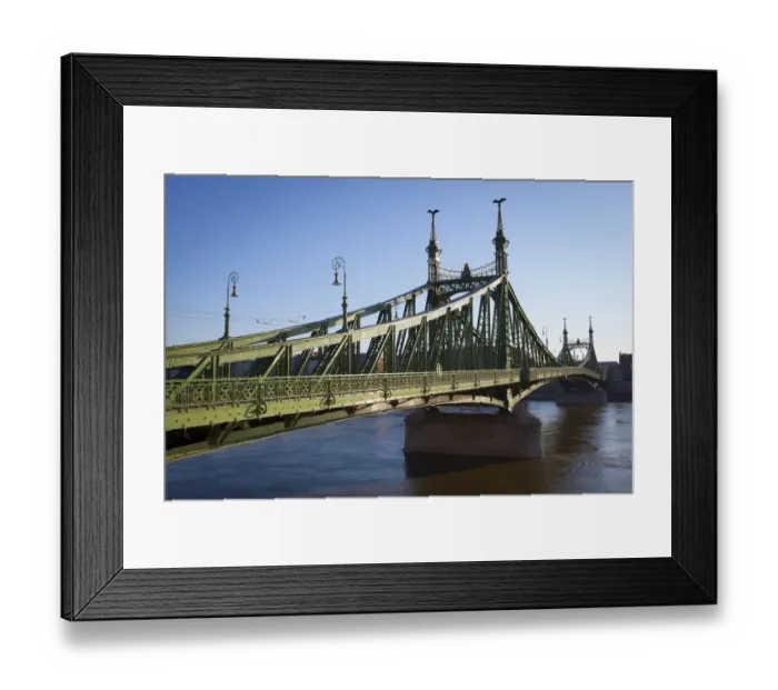 Framed Print : The grand Iron Bridge & The River Danube Framed Print : The grand Iron Bridge & The River Danube