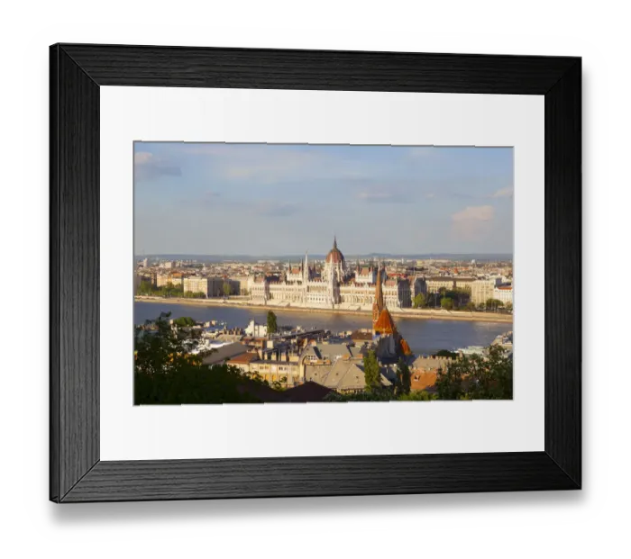 Framed Print : Elevated view over The Hungarian Parliament Framed Print : Elevated view over The Hungarian Parliament