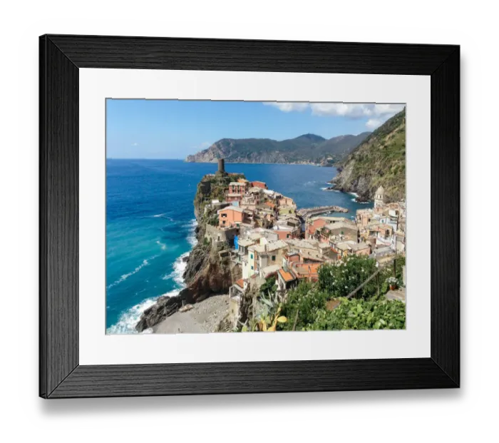Framed Print : View of the village of Vernazza which is one of the five villages that make up Cinque Terre