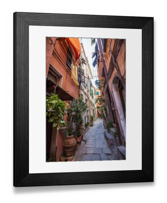 Framed Print : Narrow streets of Vernazza Framed Print : Narrow streets of Vernazza