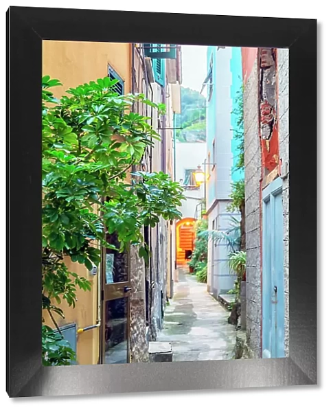 Narrow Alley In Vernazza Village, Cinque Terre, Italy