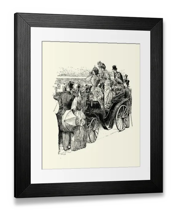 Framed Print : Spectators watching a victorian cricket match Framed Print : Spectators watching a victorian cricket match
