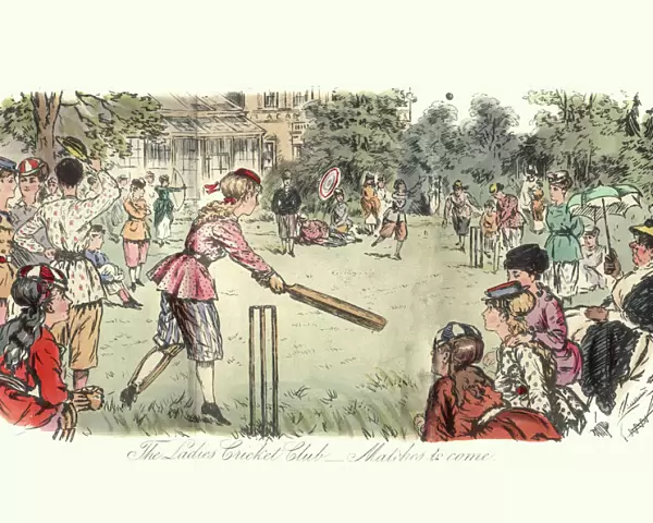 Victorian ladies cricket match, 1869