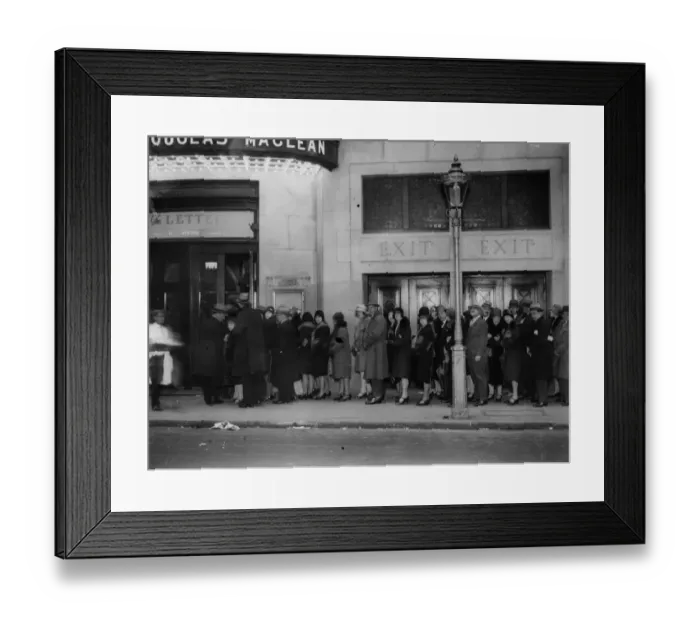 Framed Print : Theatre Queue Framed Print : Theatre Queue