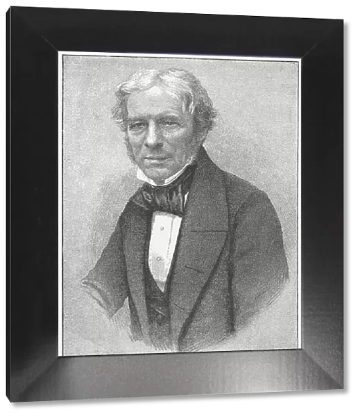 Michael Faraday (1791-1867), English scientist, engraving, published in 1882