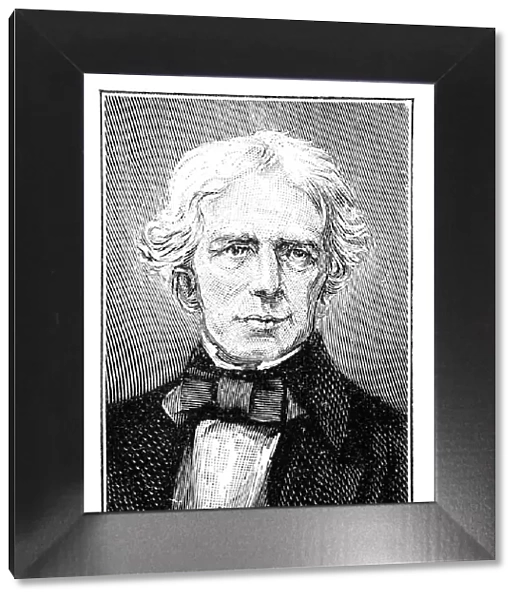 Portrait of Michael Faraday, british scientist, 1791-1867