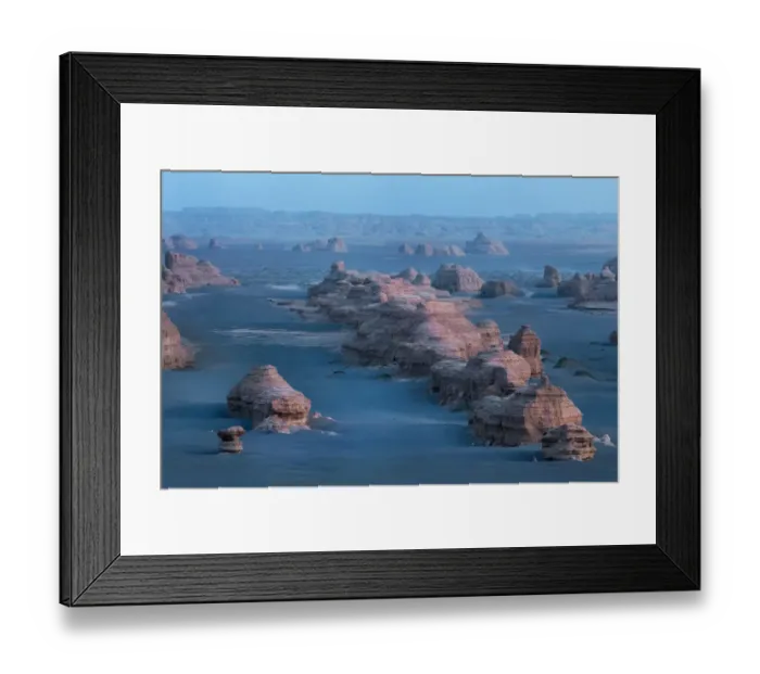 Framed Print : Dunhuang Yadan Geological Park, Gansu Province, China Framed Print : Dunhuang Yadan Geological Park, Gansu Province, China