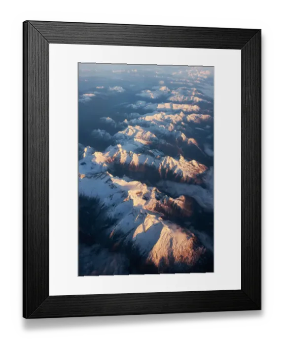 Framed Print : Aerial view of canadian rockies from airplane Framed Print : Aerial view of canadian rockies from airplane