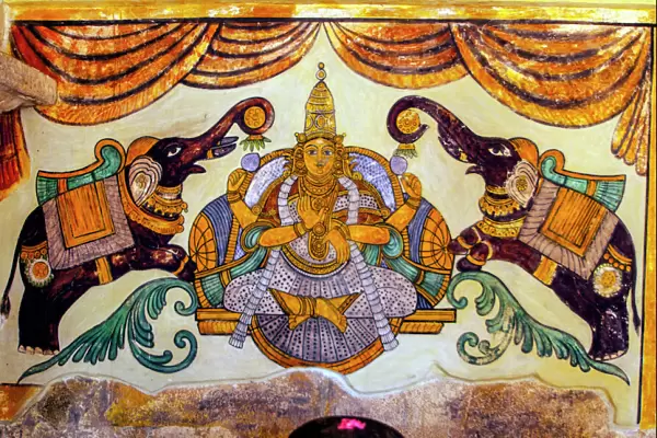 Chola period murals painting, Brihadeeswarar temple, Thanjavur, India
