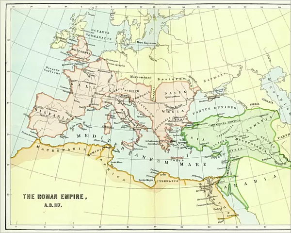 Map of the Roman Empire in AD 117