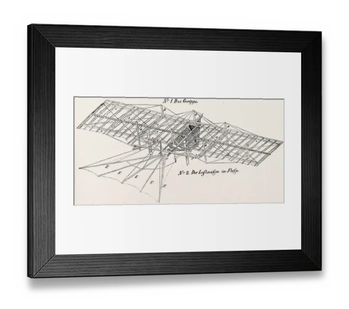Framed Print : Aeroplane by Jakob Degen, swiss aviation pioneer Framed Print : Aeroplane by Jakob Degen, swiss aviation pioneer