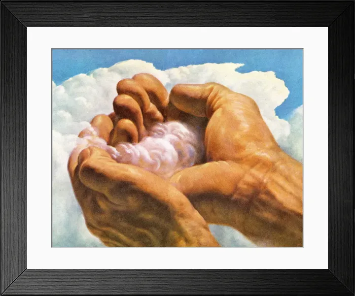 Framed Print : Caring Hands in the Clouds Framed Print : Caring Hands in the Clouds