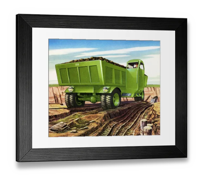 Framed Print : Futuristic Dump Truck Framed Print : Futuristic Dump Truck