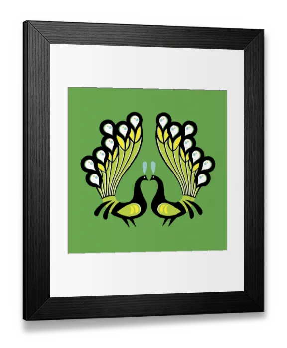 Framed Print : Two Peacocks