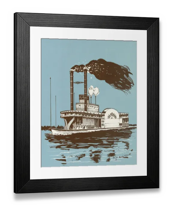Framed Print : Paddle Steamer Boat Framed Print : Paddle Steamer Boat