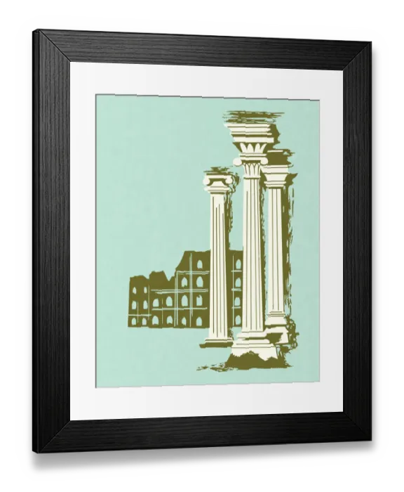 Framed Print : Ancient Ruins and Columns Framed Print : Ancient Ruins and Columns