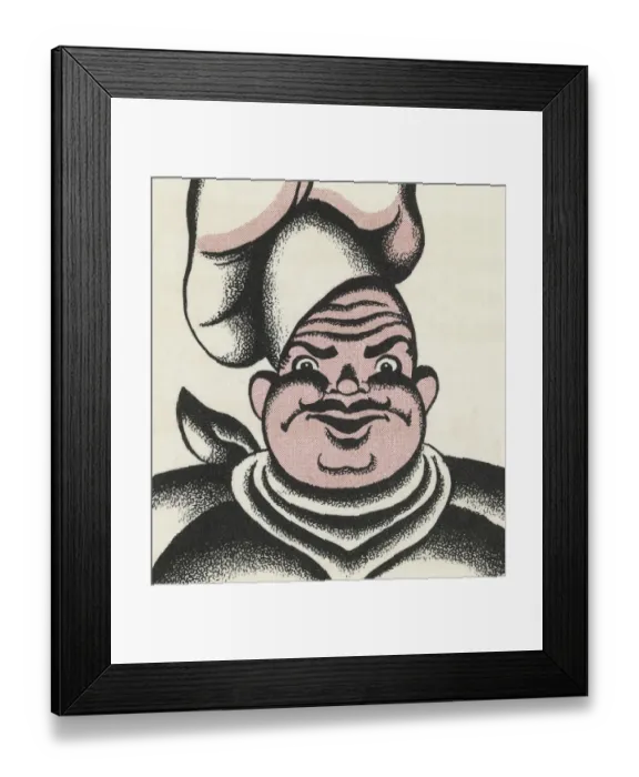 Framed Print : Scary Chef