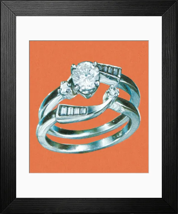 Framed Print : Diamond rings Framed Print : Diamond rings