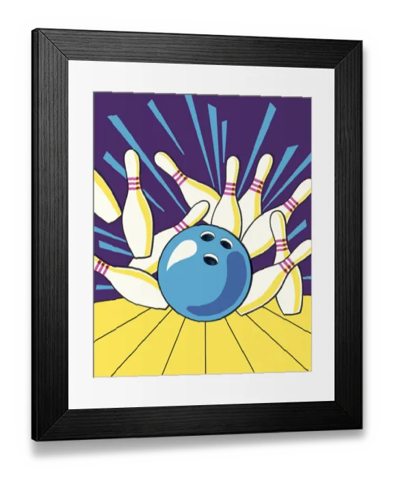 Framed Print : Bowling Strike Framed Print : Bowling Strike