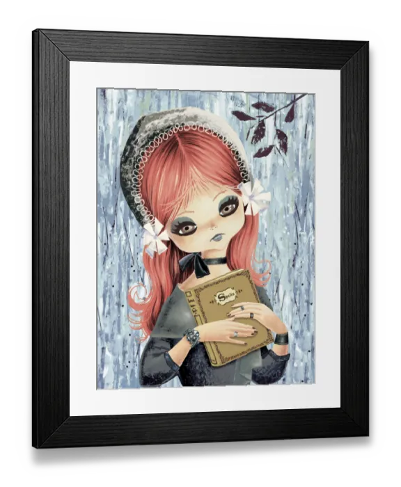 Framed Print : Big-eyed goth girl Framed Print : Big-eyed goth girl