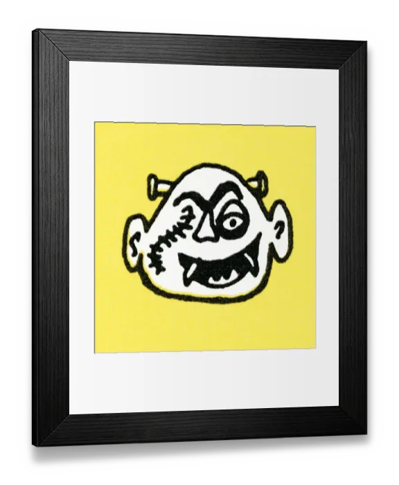 Framed Print : Crazy face Framed Print : Crazy face