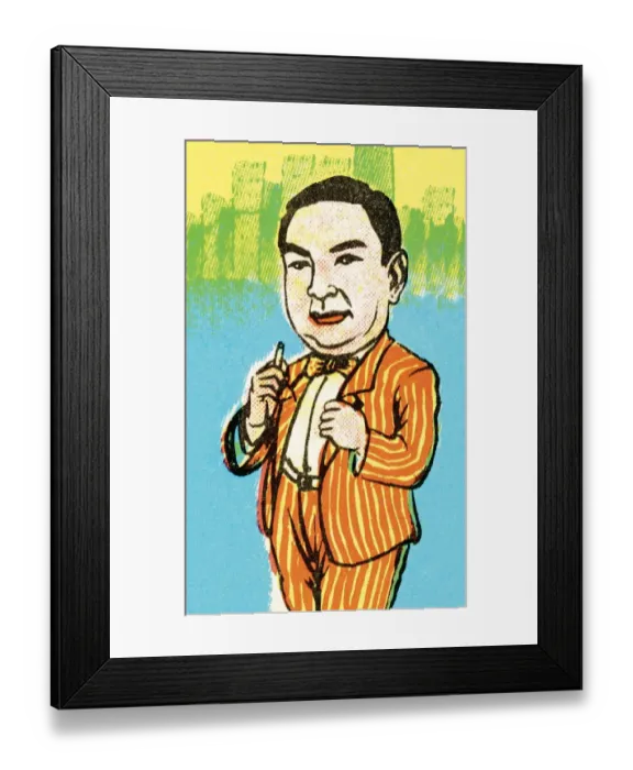 Framed Print : Man smoking