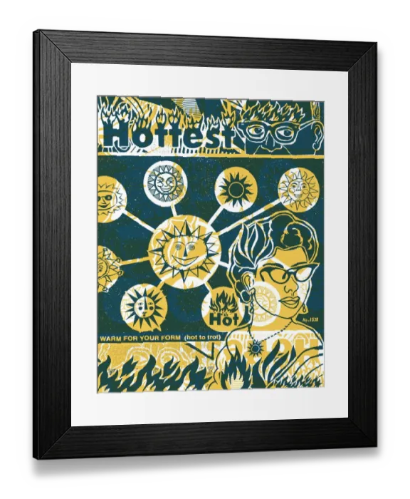 Framed Print : Woman and Suns Framed Print : Woman and Suns