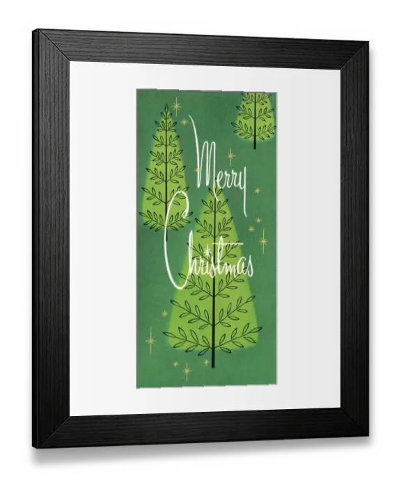 Framed Print : Merry Christmas with trees