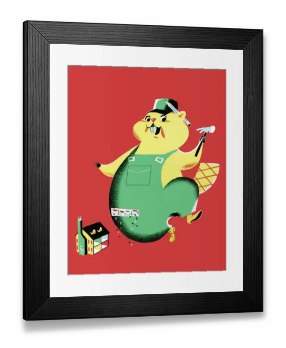 Framed Print : Handyman Beaver Framed Print : Handyman Beaver