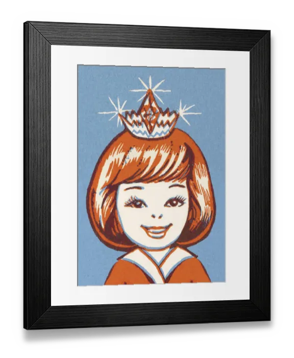 Framed Print : Girl Wearing Crown Framed Print : Girl Wearing Crown