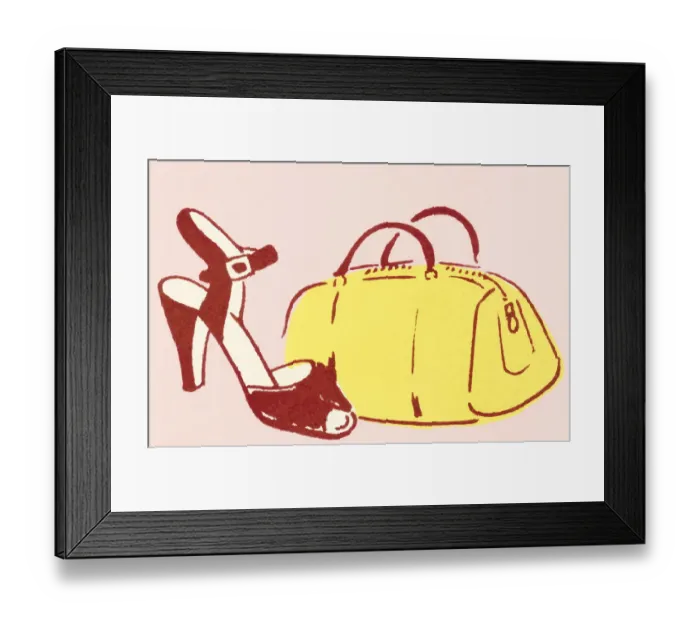 Framed Print : Womans shoe and bag Framed Print : Womans shoe and bag