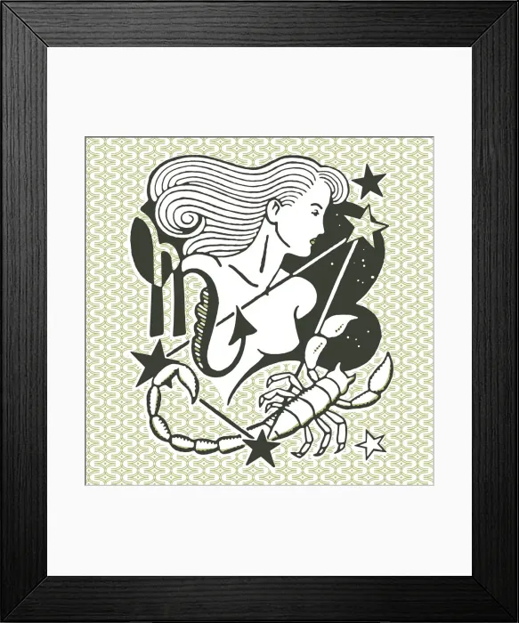 Framed Print : Scorpio Symbols Framed Print : Scorpio Symbols